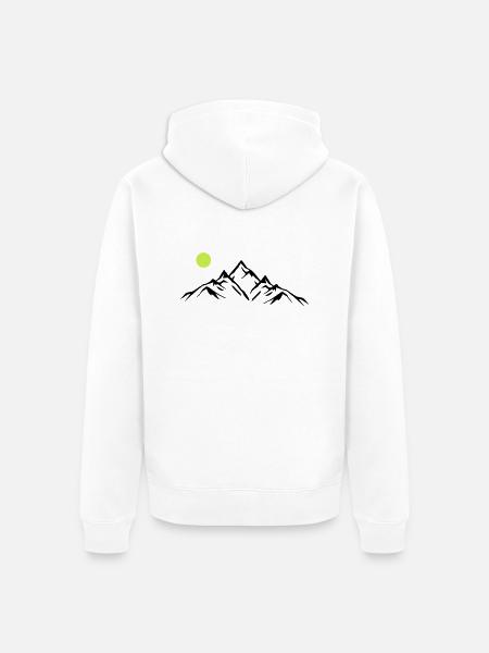 Mountains - Unisex Premium Organic Zip Hoodie - white
