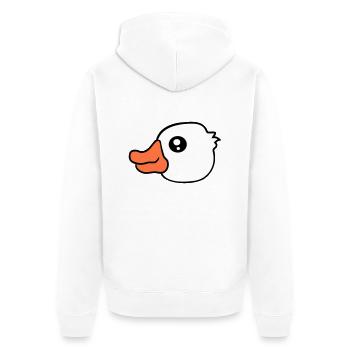 Canard Natation Lac Rivière Eau Mer Vacances Plaisir - Veste à capuche bio Premium Unisexe - blanc - Dos - Thijin (182cm)