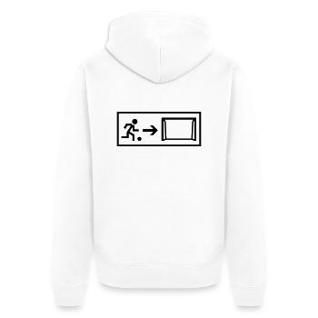 Tor Notausgang Fußball Weltmeister Verein Liga - Unisex Premium Bio Zip Hoodie - Weiß - Hinten - Thijin (182cm)