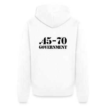 45-70 caliber ammo - Unisex Premium Organic Zip Hoodie - white - Back - Thijin (182cm)
