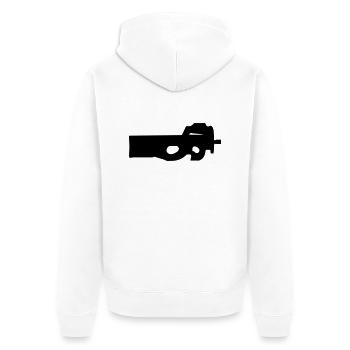 gun rifle pistol weapon military m16 - Veste à capuche bio Premium Unisexe - blanc - Dos - Thijin (182cm)