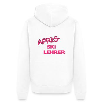 Après Skilehrer - Unisex Premium Bio Zip Hoodie - Weiß - Hinten - Thijin (182cm)