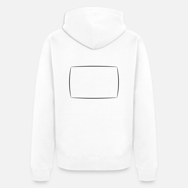 Rechteck gewölbt außen - Veste à capuche bio Premium Unisexe - blanc