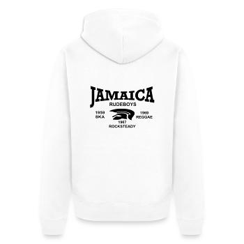 jamaica trojan rudeboys - Veste à capuche bio Premium Unisexe - blanc - Dos - Thijin (182cm)
