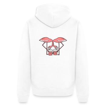 2 team crew friends thirst beer alcohol booze okto - Unisex Premium Organic Zip Hoodie - white - Back - Thijin (182cm)