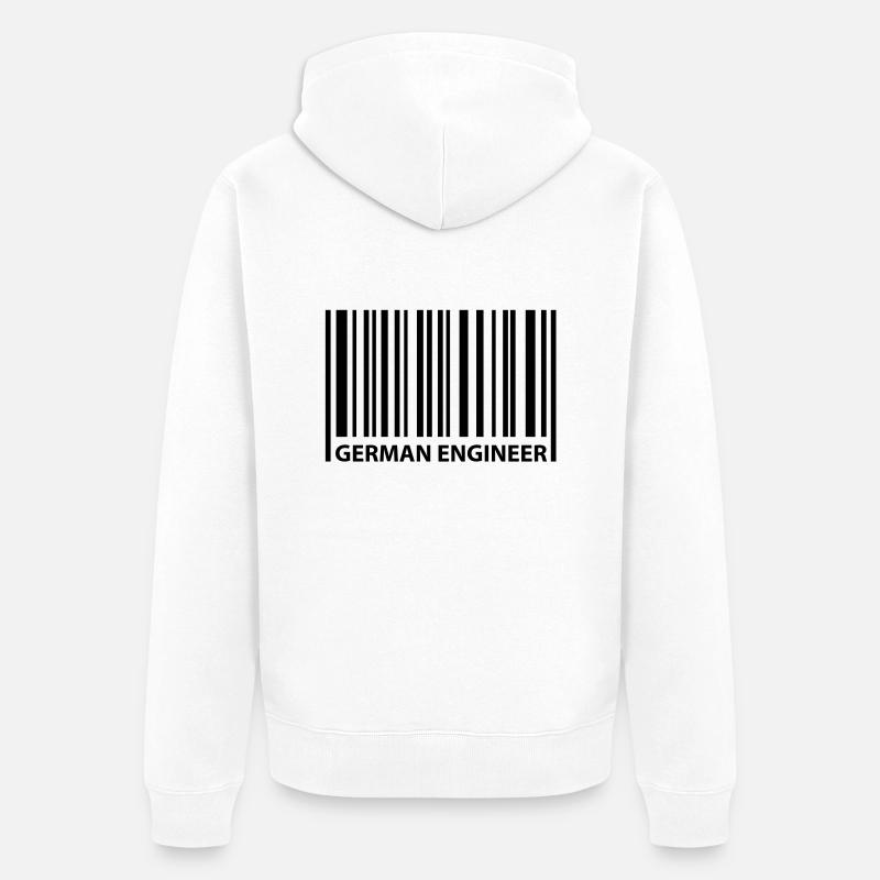 german engineer - Veste à capuche bio Premium Unisexe - blanc