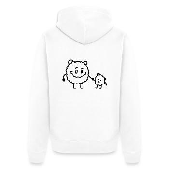 famille Monster - Veste à capuche bio Premium Unisexe - blanc - Dos - Thijin (182cm)