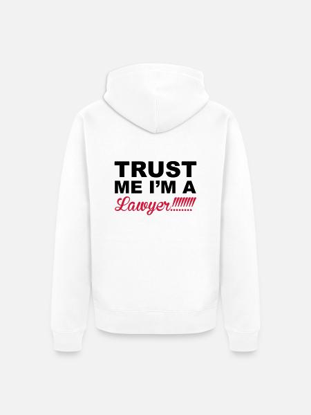 Lawyer - Unisex Premium Organic Zip Hoodie - white