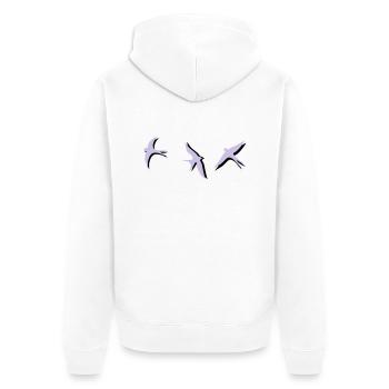 hirondelle - Veste à capuche bio Premium Unisexe - blanc - Dos - Thijin (182cm)