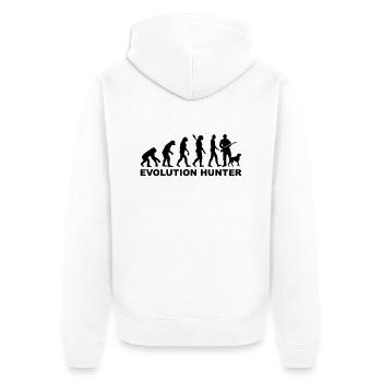 Evolution Hunter - Veste à capuche bio Premium Unisexe - blanc - Dos - Thijin (182cm)