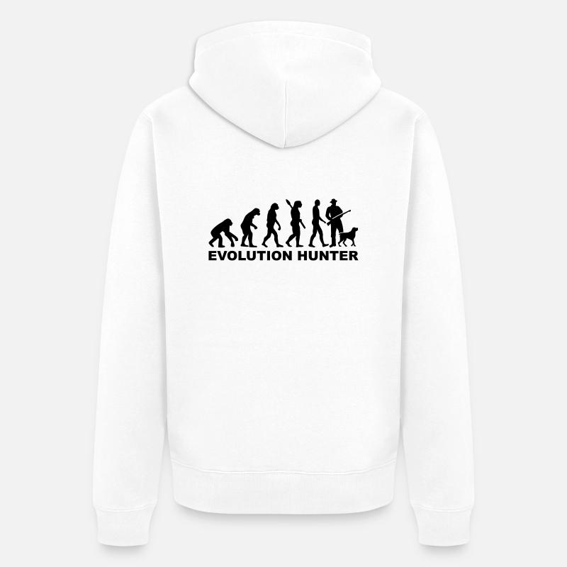 Evolution Hunter - Veste à capuche bio Premium Unisexe - blanc