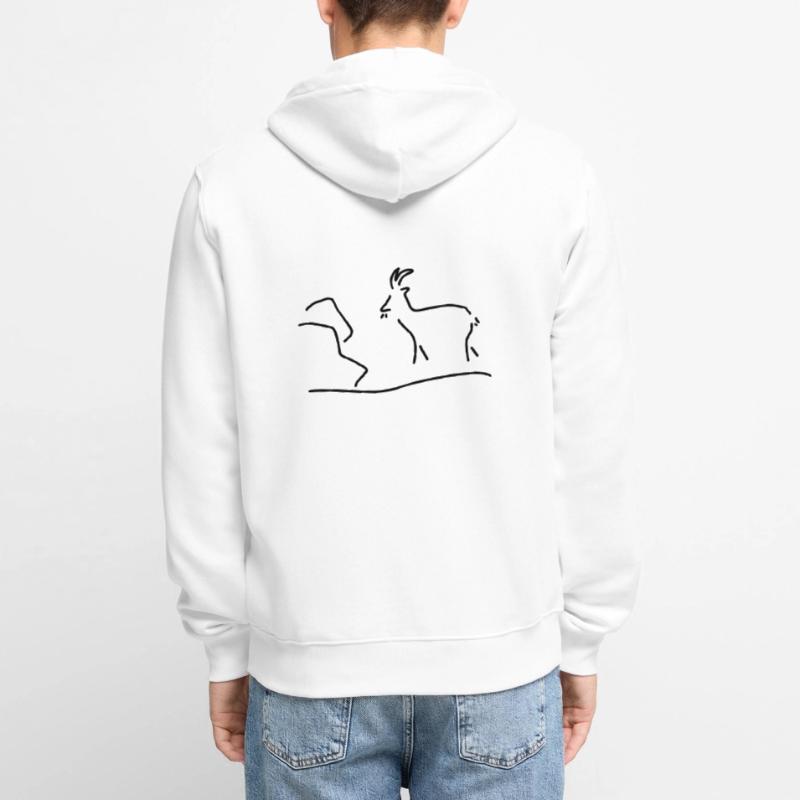 ziege oder steinbock Unisex Premium Bio Zip Hoodie