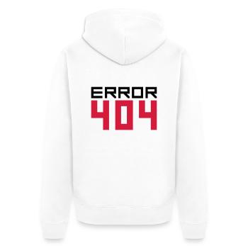 404 error fehlermeldung falsch kein internet laden - Veste à capuche bio Premium Unisexe - blanc - Dos - Thijin (182cm)