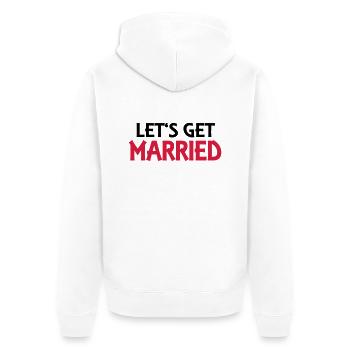 Let's get married - Veste à capuche bio Premium Unisexe - blanc - Dos - Thijin (182cm)