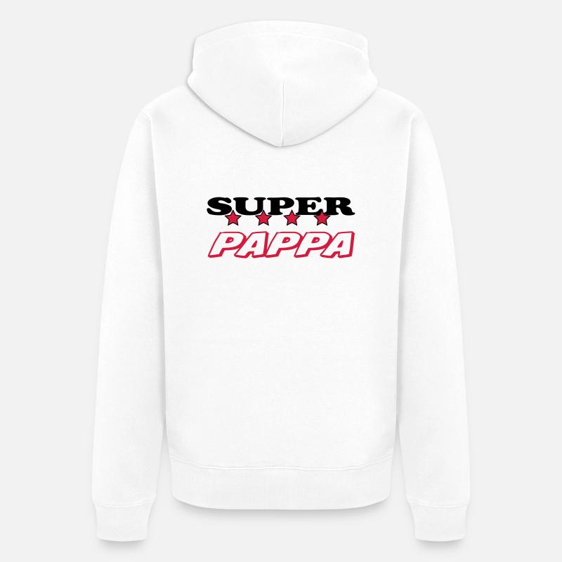 Super pappa - Veste à capuche bio Premium Unisexe - blanc