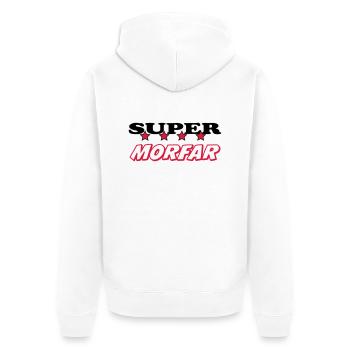 Super morfar - Veste à capuche bio Premium Unisexe - blanc - Dos - Thijin (182cm)