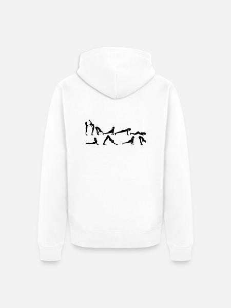 Yoga - Unisex Premium Organic Zip Hoodie - white