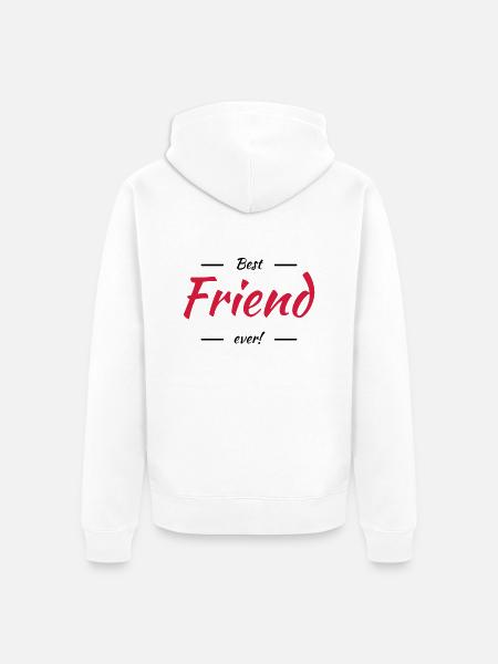 Best friend ever - Unisex Premium Bio Zip Hoodie - Weiß