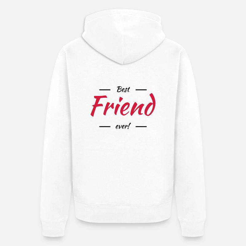 Best friend ever - Veste à capuche bio Premium Unisexe - blanc