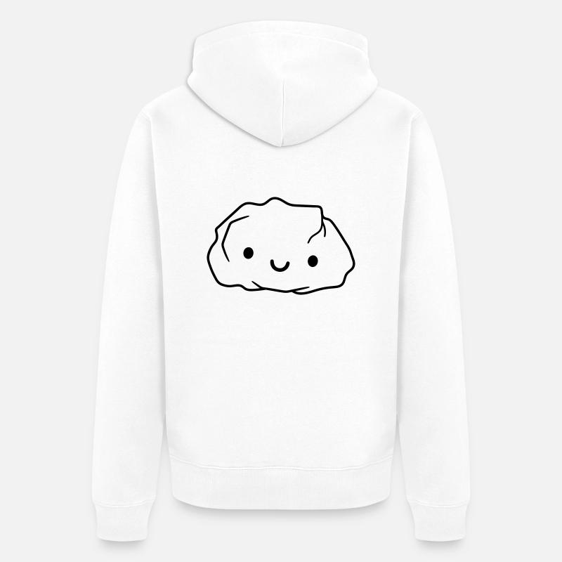 pierre de roche - Veste à capuche bio Premium Unisexe - blanc