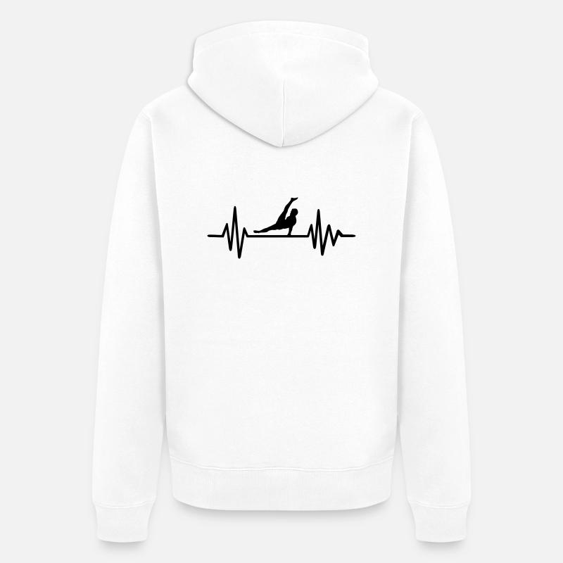 Turnen - Unisex Premium Bio Zip Hoodie - Weiß