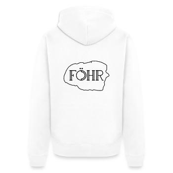 Insel Föhr, Nordsee Wyk Urlaub Nordfriesland - Unisex Premium Bio Zip Hoodie - Weiß - Hinten - Thijin (182cm)