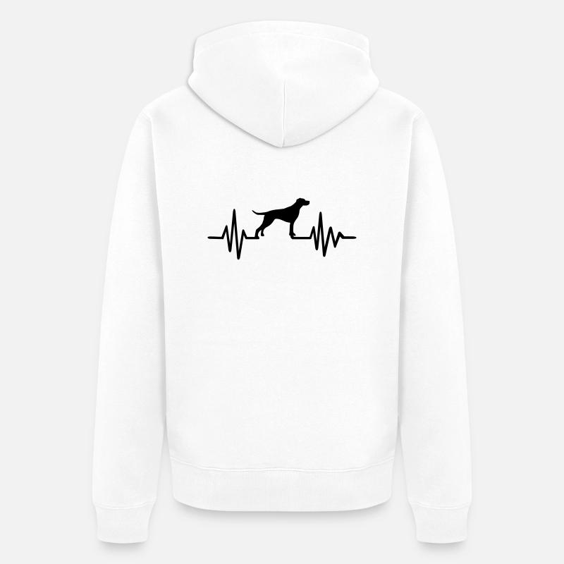 English Pointer - Veste à capuche bio Premium Unisexe - blanc