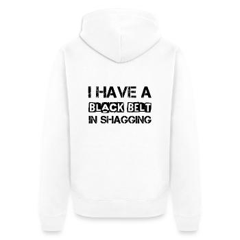Shagging - Unisex Premium Organic Zip Hoodie - white - Back - Thijin (182cm)