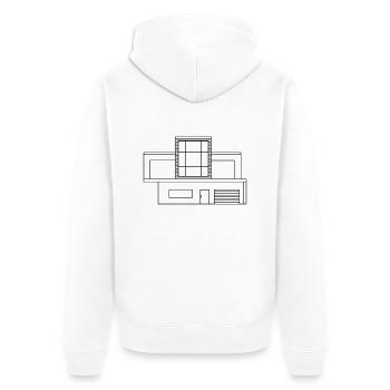 Modern house - Unisex Premium Organic Zip Hoodie - white - Back - Thijin (182cm)