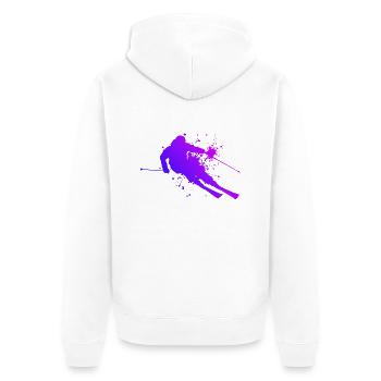 Ski Ski Ski Femmes Ski Cascade Ski - Veste à capuche bio Premium Unisexe - blanc - Dos - Thijin (182cm)