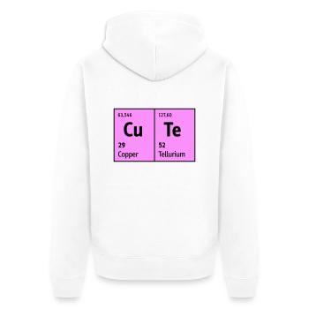 Periodensystem der Elemente CuTe süß niedlich nett - Unisex Premium Bio Zip Hoodie - Weiß - Hinten - Thijin (182cm)