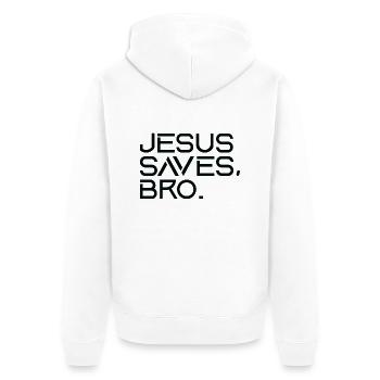 Jésus sauve Bro - Veste à capuche bio Premium Unisexe - blanc - Dos - Thijin (182cm)