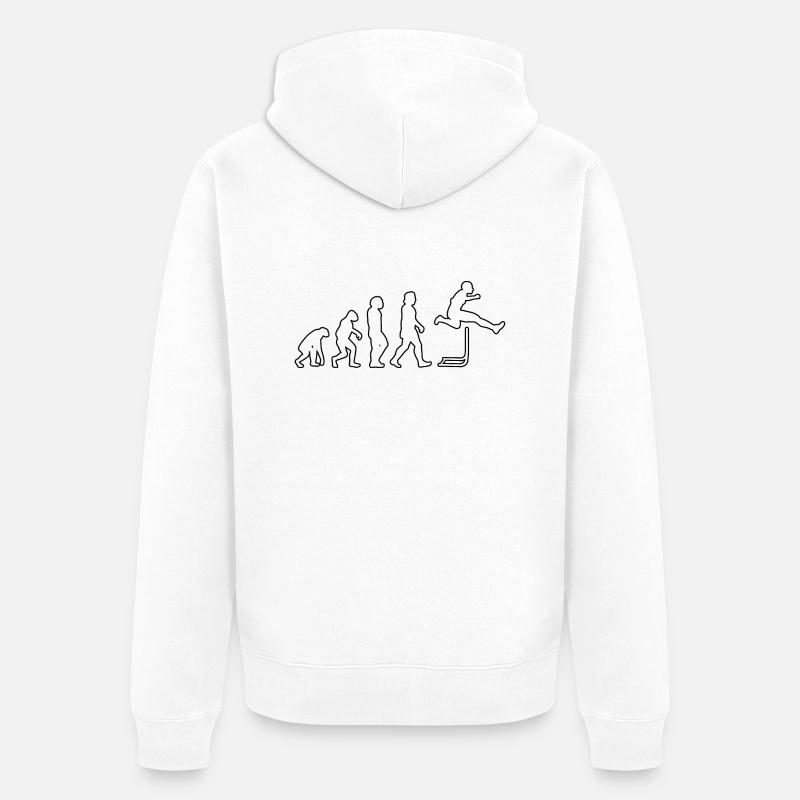 Hurdler Gift Hurdler Athlétisme - Veste à capuche bio Premium Unisexe - blanc