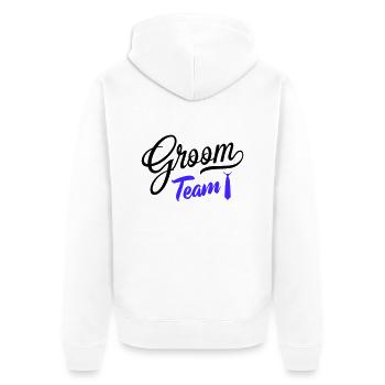 L’équipe du marié - Veste à capuche bio Premium Unisexe - blanc - Dos - Thijin (182cm)