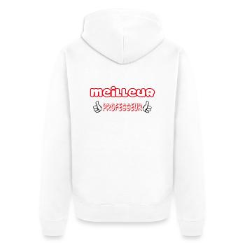 MEILLEUR PROFESSEUR - Veste à capuche bio Premium Unisexe - blanc - Dos - Thijin (182cm)