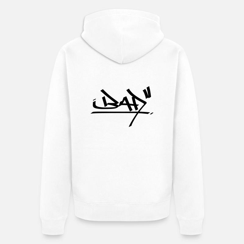graffiti bad 01 - Unisex Premium Bio Zip Hoodie - Weiß