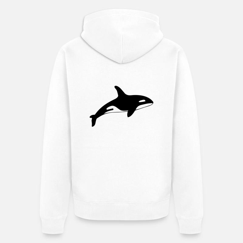 dolphin - Veste à capuche bio Premium Unisexe - blanc