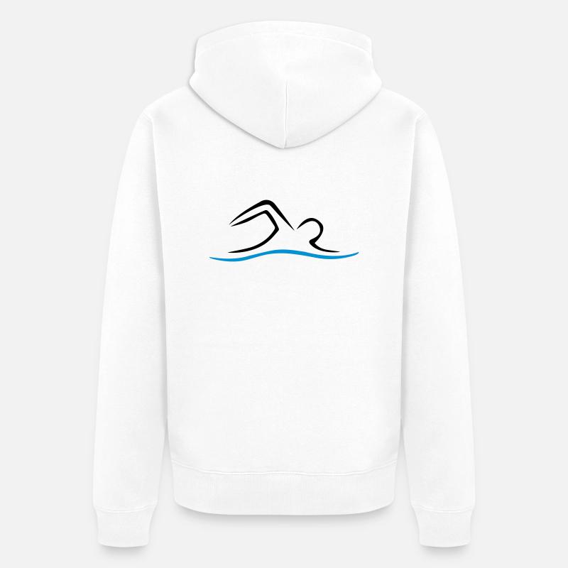NAGE - Veste à capuche bio Premium Unisexe - blanc