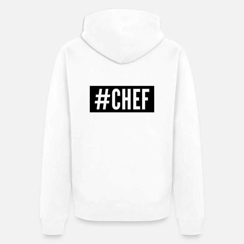 chef - Unisex Premium Bio Zip Hoodie - Weiß