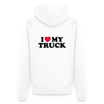 I love my truck - Veste à capuche bio Premium Unisexe - blanc - Dos - Thijin (182cm)