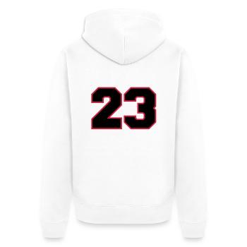 Number23 - Veste à capuche bio Premium Unisexe - blanc - Dos - Thijin (182cm)