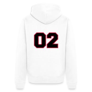 number02 - Veste à capuche bio Premium Unisexe - blanc - Dos - Thijin (182cm)
