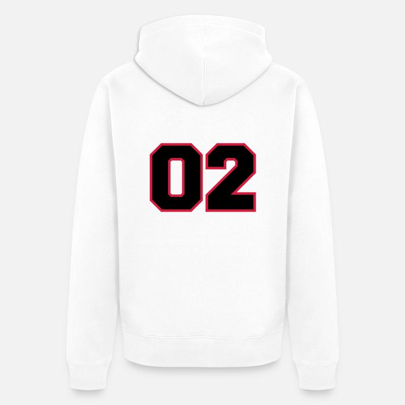 number02 - Veste à capuche bio Premium Unisexe - blanc
