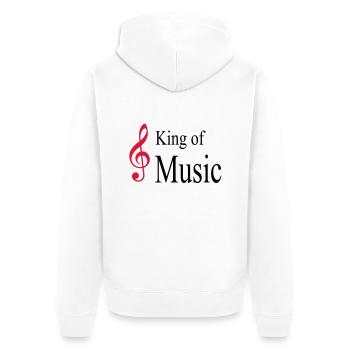 musik - Unisex Premium Bio Zip Hoodie - Weiß - Hinten - Thijin (182cm)