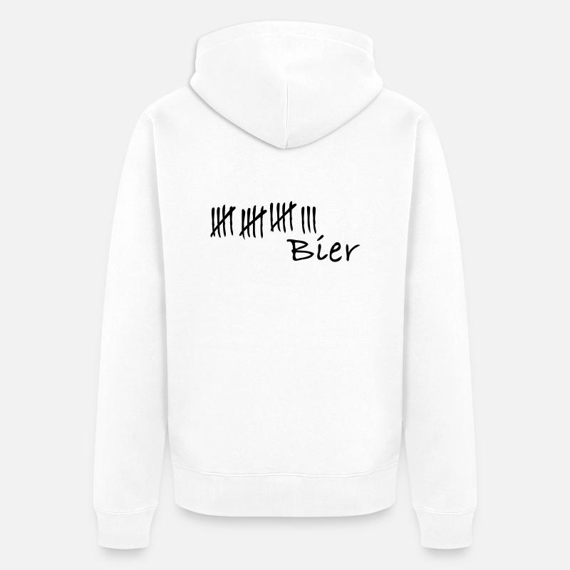 18 coups bière - Veste à capuche bio Premium Unisexe - blanc