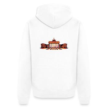 Porte De Brandebourg (Berlin / Allemagne) - Veste à capuche bio Premium Unisexe - blanc - Dos - Thijin (182cm)