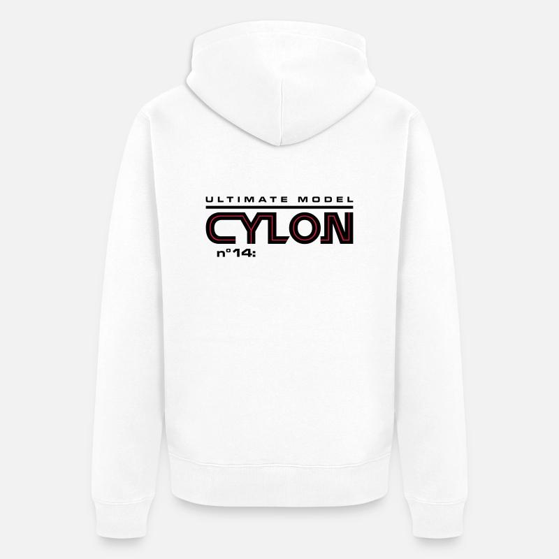Ultimate model cylon n°14: YOU - Veste à capuche bio Premium Unisexe - blanc