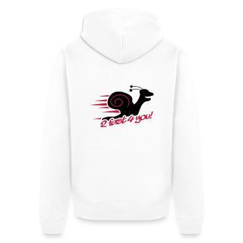 2 Fast 4 You Snail - Veste à capuche bio Premium Unisexe - blanc - Dos - Thijin (182cm)