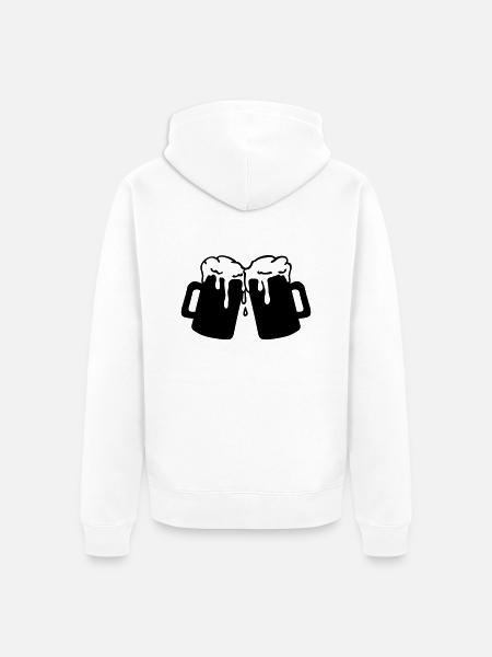 beer_1__f1 - Unisex Premium Organic Zip Hoodie - white