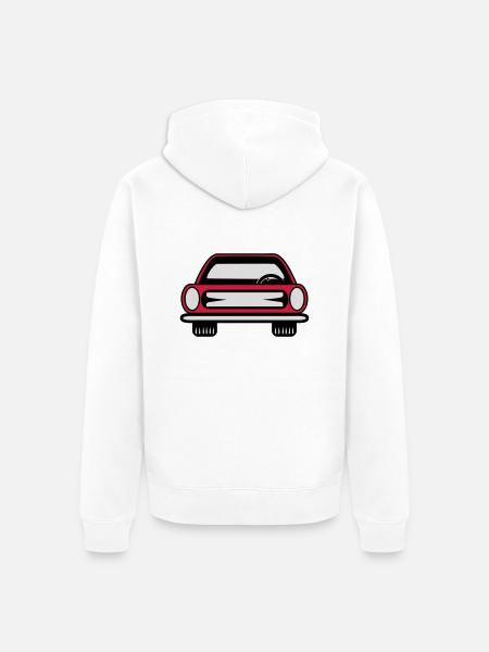 Car car grill car - Unisex Premium Organic Zip Hoodie - white